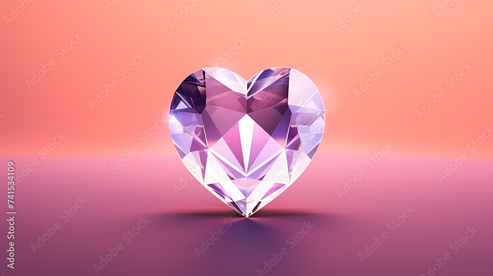 Crystal illustration with copy space, banner, flat lay, top view Crystal illustration with copy space, banner, flat lay, top view