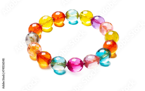 Stylish Glass Bead Jewelry in Isolation on white background