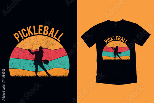 Pickleball Lover Retro Vintage T-Shirt Design