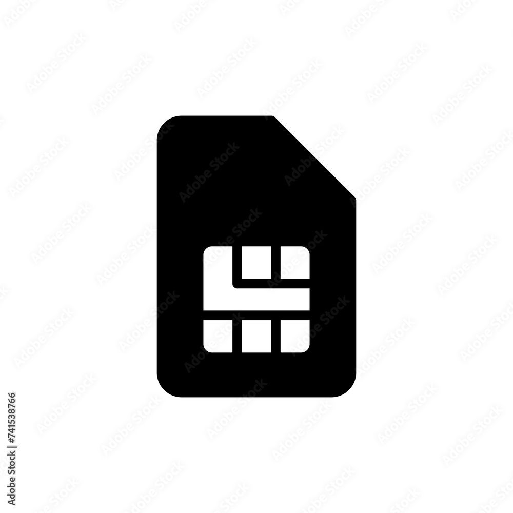 Sim card icon vector isolated on white background. Mobile slot icon. Mobile cellular phone sim card chip. Sim card icon vector isolated on white background. Mobile slot icon. Mobile cellular phone sim card chip.