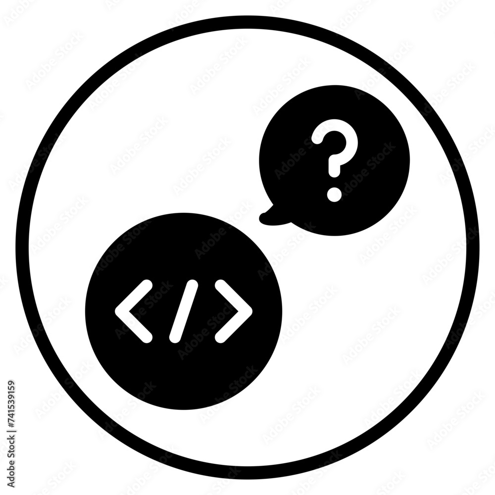 question glyph icon