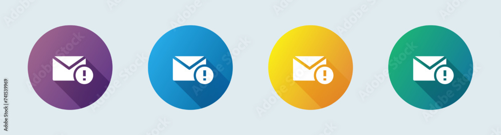 Spam solid icon in flat design style. Mail signs vector illustration. Spam solid icon in flat design style. Mail signs vector illustration.
