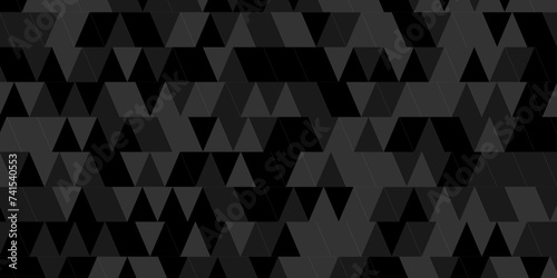 Modern geometric carve cube vector seamless technology black and gray angular background. Abstract geometric pattern gray Polygon Mosaic triangle Background, business and corporate background.
