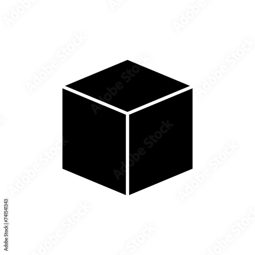 Box icon isolated on white background. Cardboard box, packaging open. Box vector icon