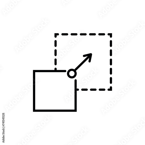Scalability icon vector, salable linear style icon vector isolated on white background.
