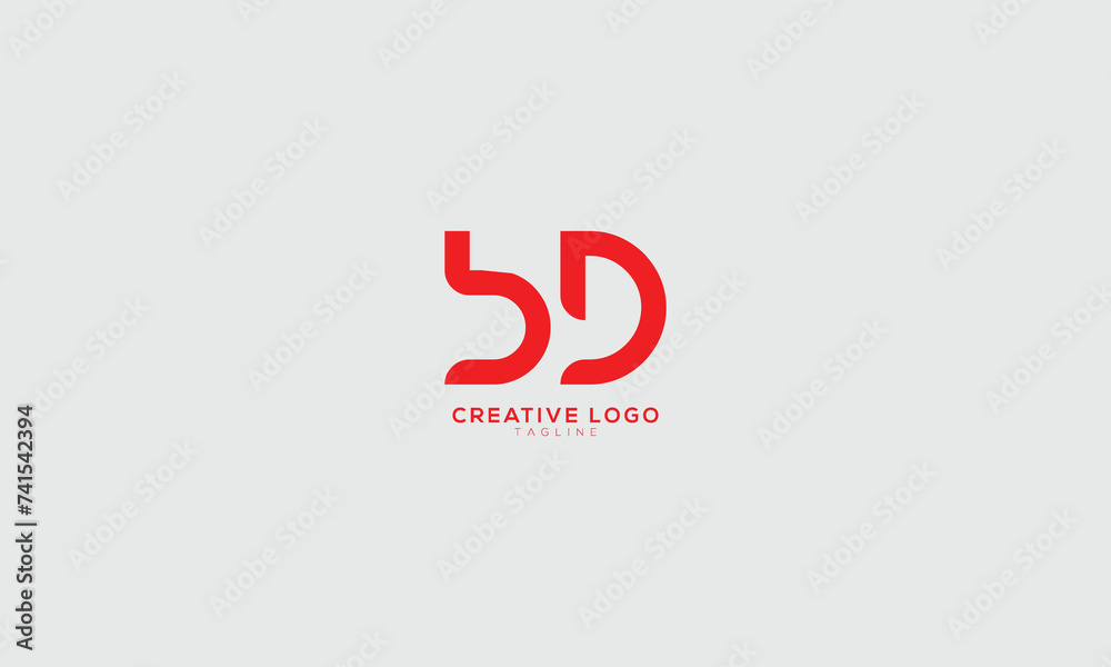 BD Abstract initial monogram letter alphabet logo design
