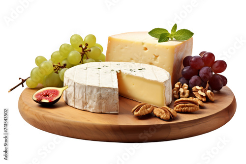 Spanish Cheese Plate Assortment Isolated on Transparent Background