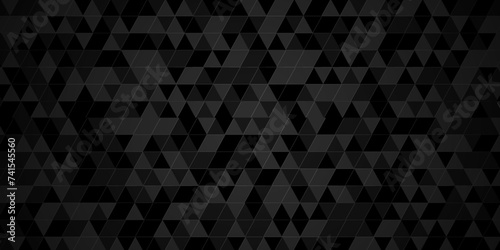 Modern geometric carve cube vector seamless technology black and gray angular background. Abstract geometric pattern gray Polygon Mosaic triangle Background, business and corporate background. © MdLothfor