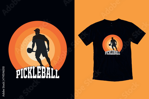 Pickleball Lover Retro Vintage T-Shirt Design