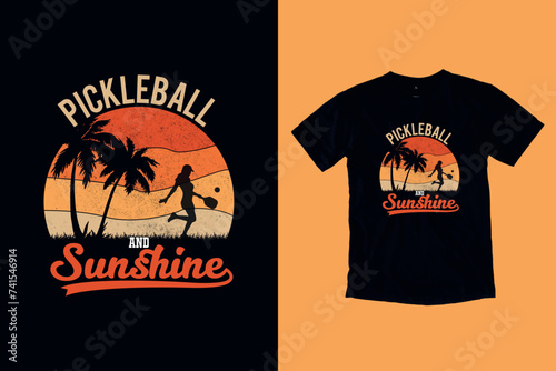 Peakball and Sunshine Lover Retro Vintage T-Shirt Design