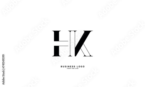 HK, KH, H, K, Abstract Letters Logo Monogram