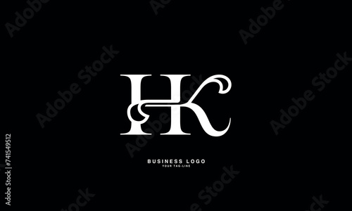 HK, KH, H, K, Abstract Letters Logo Monogram