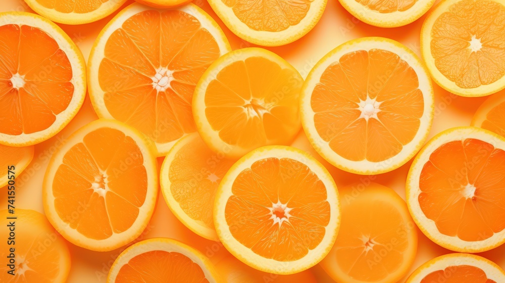 Fresh orange fruits with leaves as a background, top view. Healthy food Fresh orange fruits with leaves as a background, top view. Healthy food