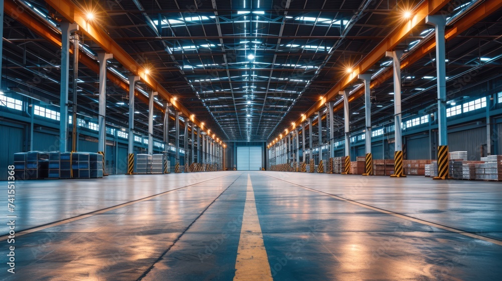 The bustling warehouse hummed with the constant motion of freight transportation as warehouse workers bustled about in the busy distribution warehouse. The bustling warehouse hummed with the constant motion of freight transportation as warehouse workers bustled about in the busy distribution warehouse.