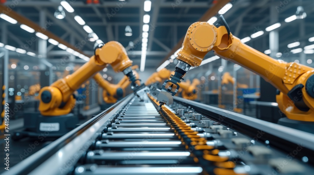 The bustling distribution warehouse is a hive of activity as freight