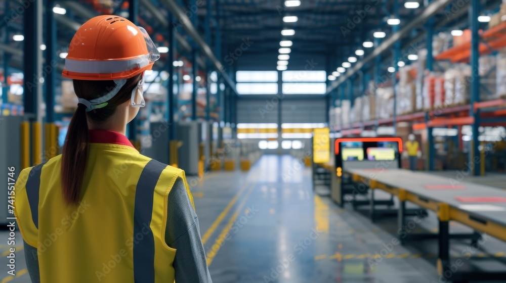 The bustling distribution warehouse hums with the constant movement of freight transportation, where dedicated warehouse workers ensure items are organized and shipped efficiently. The bustling distribution warehouse hums with the constant movement of freight transportation, where dedicated warehouse workers ensure items are organized and shipped efficiently.