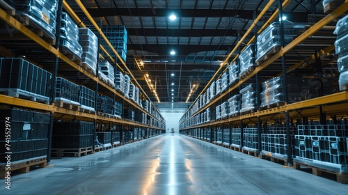 The bustling distribution warehouse was a hive of activity as freight transportation workers and warehouse workers moved in synchronization to keep operations running smoothly.