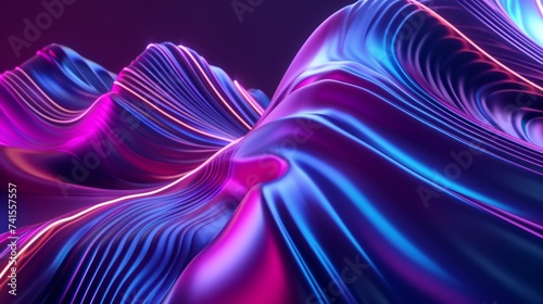 Luminous Abstract Shape: Colorful Glow in the Ultraviolet Spectrum Background. photo