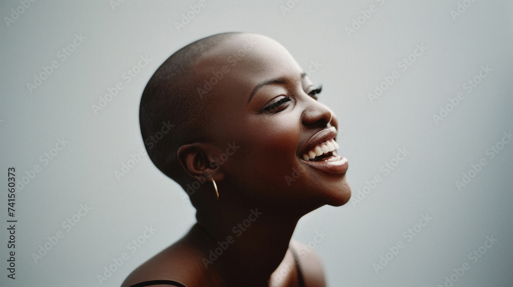 Happy attractive African American woman of middle age posing for beauty portrait. Pretty Black ethnic lady smiling on background, attractive female fashion model looking at camera. Close up face . Happy attractive African American woman of middle age posing for beauty portrait. Pretty Black ethnic lady smiling on background, attractive female fashion model looking at camera. Close up face .