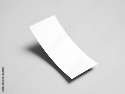 Blank long flyer mockup