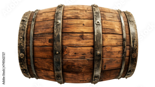 Wooden Barrel With Metal Straps