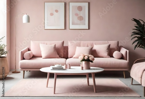 pink sofa