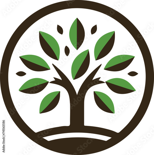 Tree logo, A black tree logo