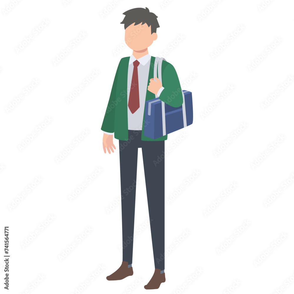 男子学生のイラスト