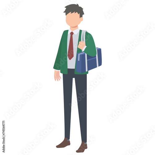 男子学生のイラスト