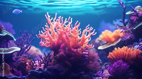 Living corals and anemones in the deep sea