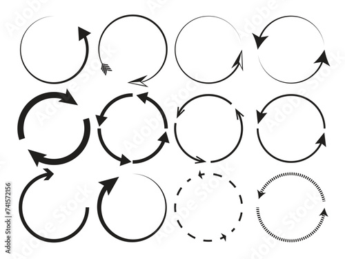 vector icon with circular arrows illustration