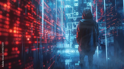 Anonymous hacker. Concept of cybercrime, cyberattack, dark web.