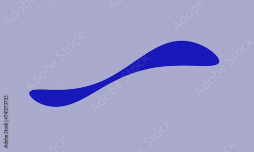 Blue curved shape on a gray-white background.