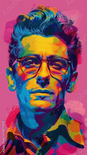 Celebrity portraits and television sets from the golden age reimagined in vibrant pop art photo