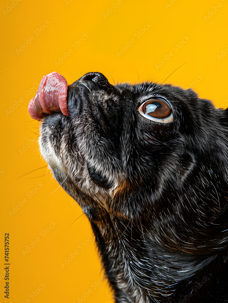 Portrait of a cute Pug on isolated background. Generative Ai image Portrait of a cute Pug on isolated background. Generative Ai image