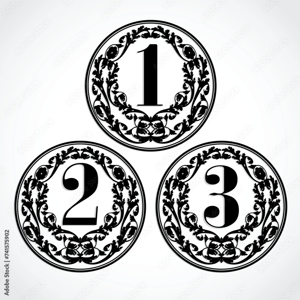 first second third medals, vector illustration Stock Vector | Adobe Stock