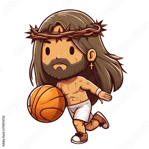 Jesus street basketball hooper photo