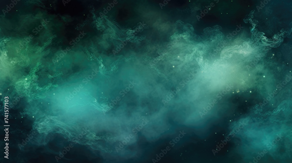 Fantasy Night Sky with Mysterious Haze and Shiny Blue-Green Cloud Blend on Dark Abstract Background Fantasy Night Sky with Mysterious Haze and Shiny Blue-Green Cloud Blend on Dark Abstract Background