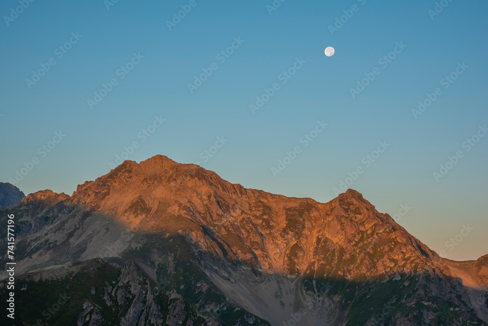 Naklejka premium Various images from the Black Sea plateaus mountain peaks plateau houses clouds streams waterfalls lakes day and sunset colors