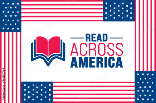 March is Read Across America background template. Holiday concept. use to background, banner, placard, card, and poster design template with text inscription and standard color. vector illustration.