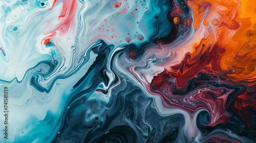 A captivating snapshot capturing the essence of an abstract background, featuring fluid lines, intricate details, and bold splashes of color, creating a visually dynamic and modern aesthetic.