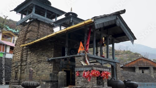 Ancient Lakhamandal Shiva Temple: 12th-13th Century NAGARA Architecture, Uttarakhand, India photo