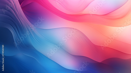 Abstract Vibrant Wave Design with Soft Gradient Colors. © M.IVA