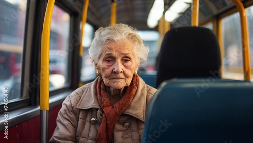 senior person driving a train