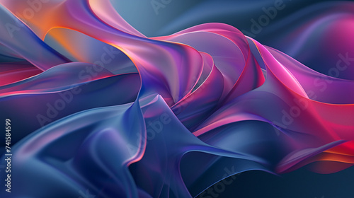 A high-definition view of an abstract background, where fluid lines and geometric shapes seamlessly merge, creating a visually dynamic and modern composition.