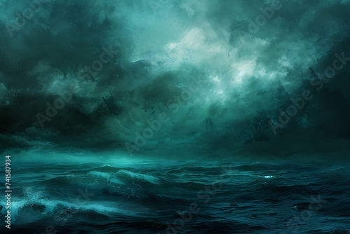 an ocean dark background with water in the blue color © SD2