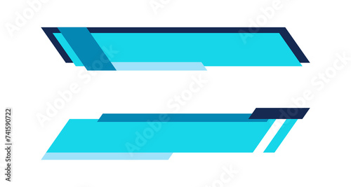 Vector Illustration Lower Third Template, banner bar screen broadcast