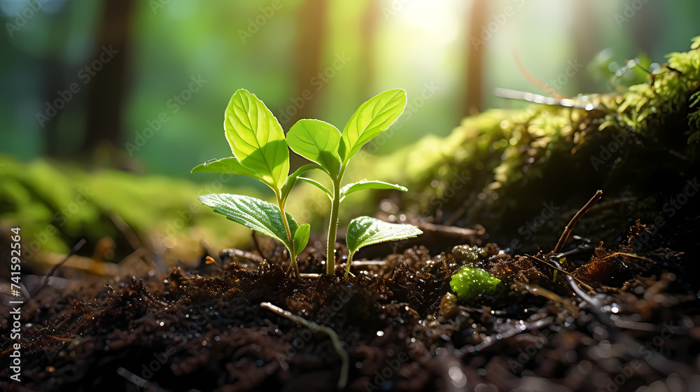 Seed planting and planting, newborn or greenery concept Seed planting and planting, newborn or greenery concept