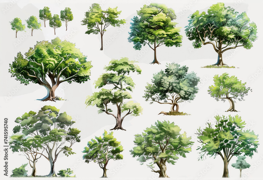 Obraz premium Architectural Tree Assets