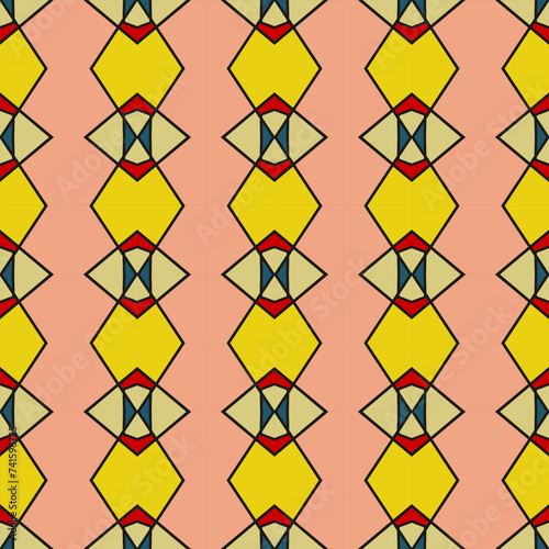 Seamless multicolored pattern in african style. Vector illustration